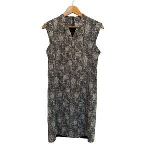 M.M Lafluer Black and White Sheath Lined Dress Size 10 Office Career Classic